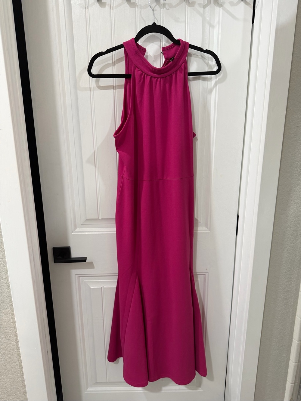 Halter Maxi Dress in Fuchsia-XL